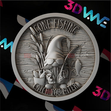 FISHING GNOME 3d stl - 3DWave.us